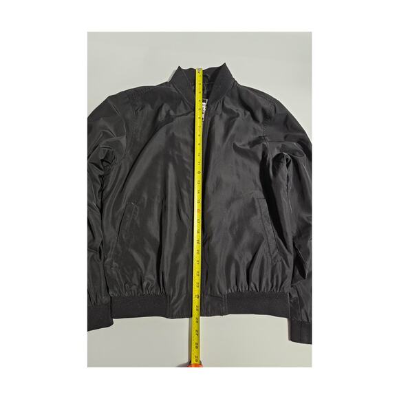 Mens TopMan Black Bomber Jacket Size Small - Picture 4 of 8